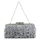 Evening Bag -  Ruffled – Silver – BG-7447SV